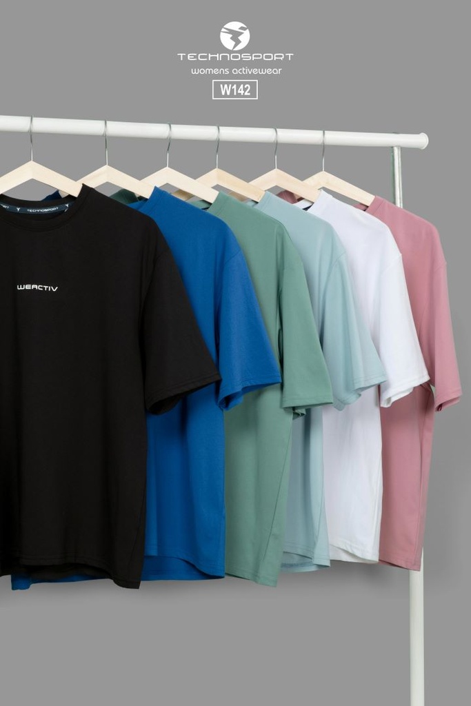 W142-2 | TECHNOSPORT WOMENS BASIC OVERSIZED H/S