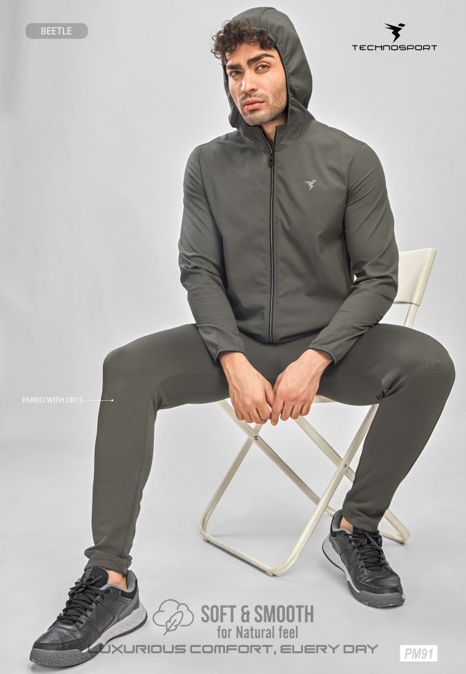 PM91/3-4 | TECHNOSPORT MENS BASIC HOODIEJACKET