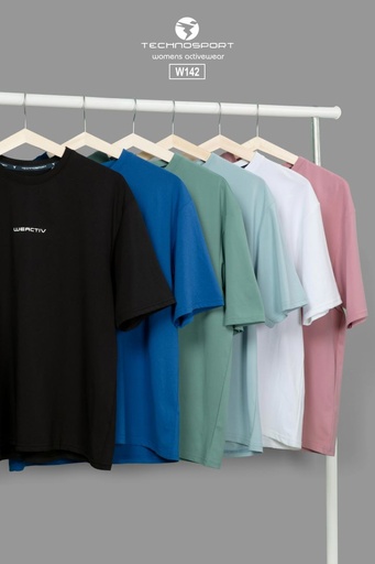 W142-6 | TECHNOSPORT WOMENS BASIC OVERSIZED H/S