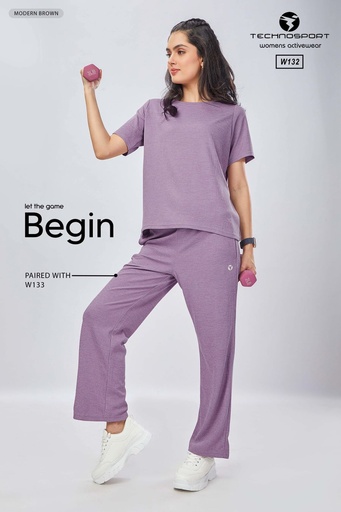 W132-5 | TECHNOSPORT WOMENS BASIC OVERSIZED H/S